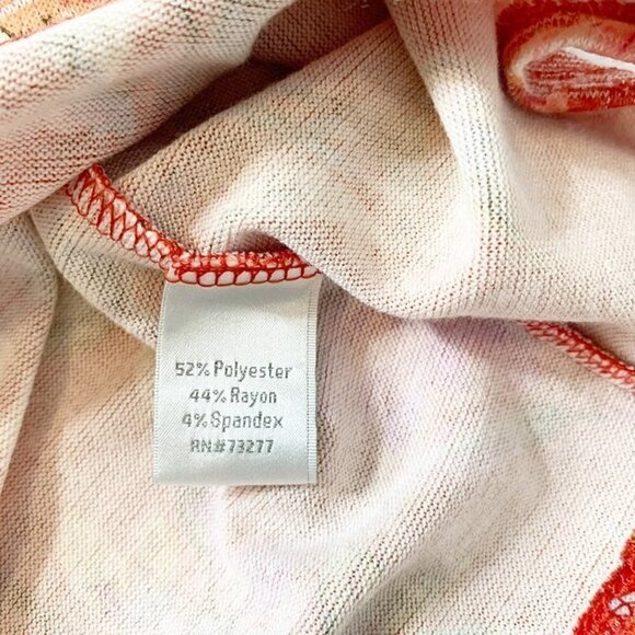 NEW‎ Lauren Conrad orange floral long sleeve flowy casual top - Small - Picture 6 of 9